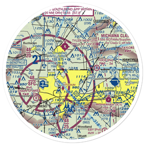 C. V. Airport (II43) VFR Sectional Sticker (30 mile)