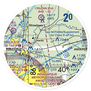 Creekside Farm Airport (II42) VFR Sectional Sticker (20 mile)