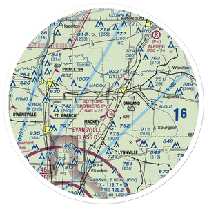 Hopkins Farms Airport (II40) VFR Sectional Sticker (30 mile)
