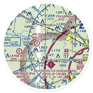Lindley Private Airport (II35) VFR Sectional Sticker (20 mile)