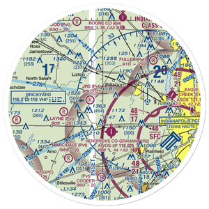 Lindley Private Airport (II35) VFR Sectional Sticker (30 mile)