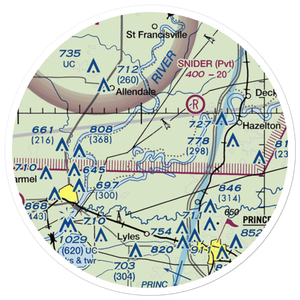 Eickholtz Airport (II33) VFR Sectional Sticker (20 mile)