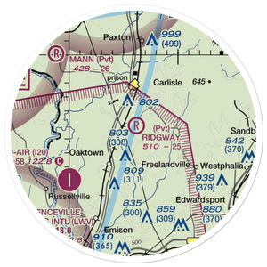 Ridgway Flying Service Airport (II30) VFR Sectional Sticker (20 mile)