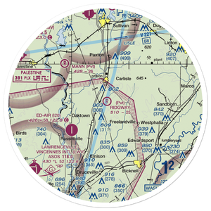 Ridgway Flying Service Airport (II30) VFR Sectional Sticker (30 mile)