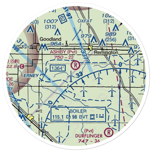 Ashby Airport (II26) VFR Sectional Sticker (20 mile)