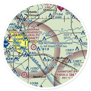 Etter Airport (II19) VFR Sectional Sticker (20 mile)