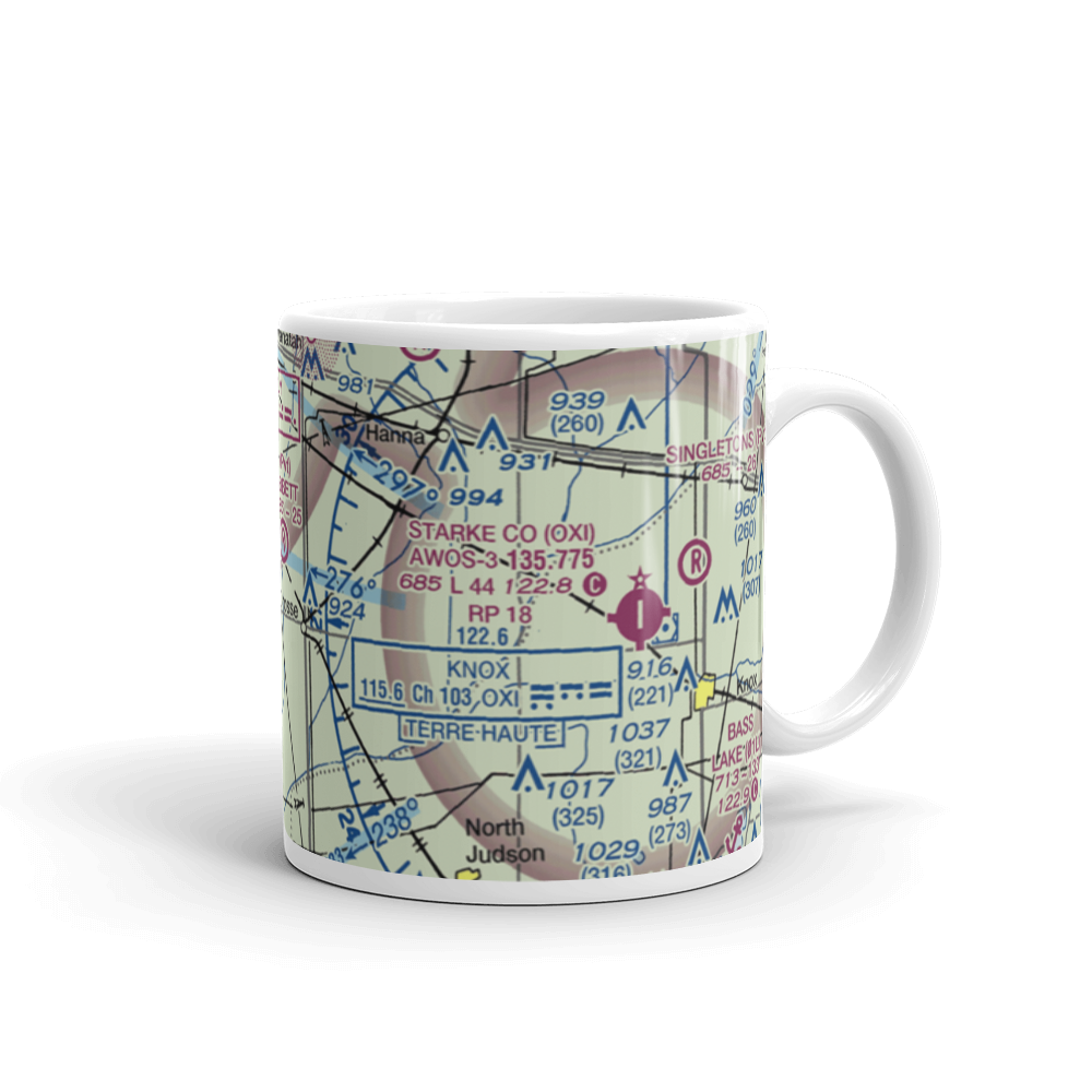 Lou Abbett Farms Airport (II18) VFR Sectional  Mug 