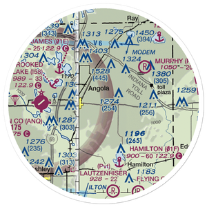 Pigeon Airport (II16) VFR Sectional Sticker (20 mile)
