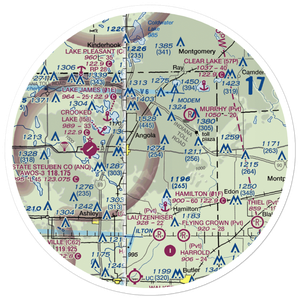 Pigeon Airport (II16) VFR Sectional Sticker (30 mile)