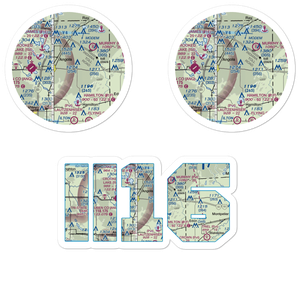 Pigeon Airport (II16) VFR Sectional Sticker Pack