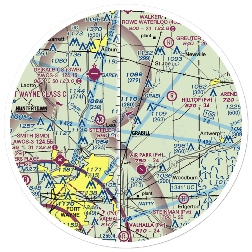 Pelz Port Airport (II11) VFR Sectional Sticker (30 mile) 