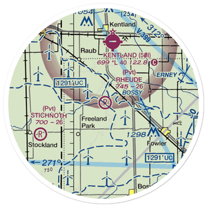 Rheude Airport (II08) VFR Sectional Sticker (20 mile)