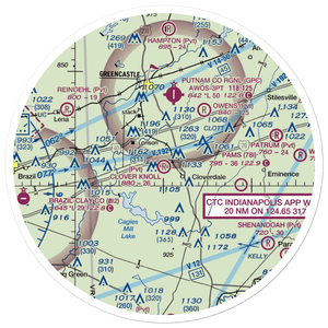 Clover Knoll Airport (II07) VFR Sectional Sticker (30 mile)