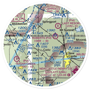 Ferrell Airport (II06) VFR Sectional Sticker (20 mile)