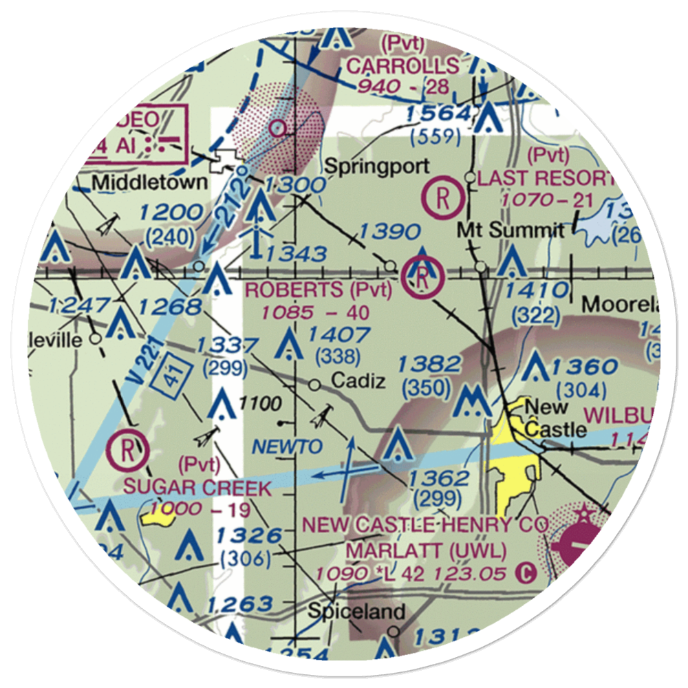 Ferrell Airport (II06) VFR Sectional Sticker (20 mile) 