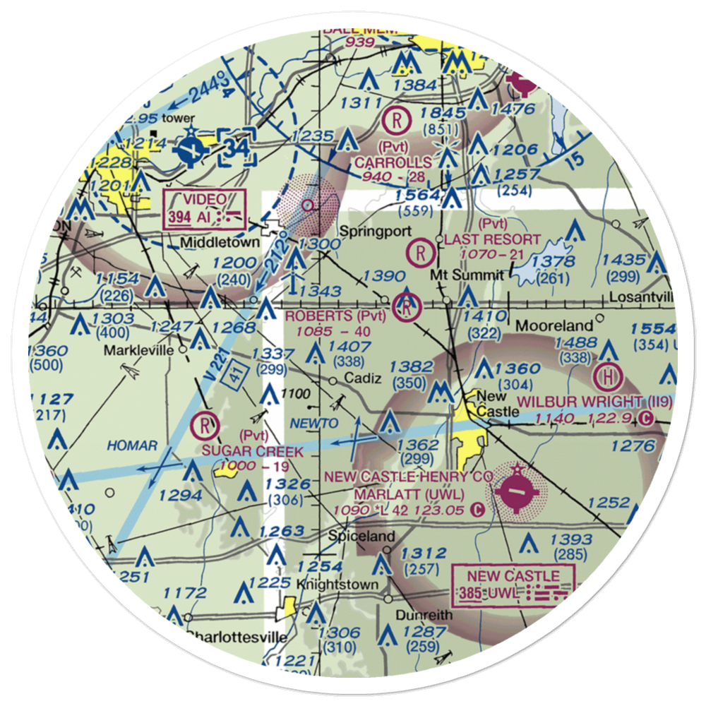 Ferrell Airport (II06) VFR Sectional Sticker (30 mile) 