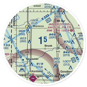 North West Indiana Air Airport (II04) VFR Sectional Sticker (20 mile)