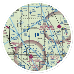 North West Indiana Air Airport (II04) VFR Sectional Sticker (30 mile)