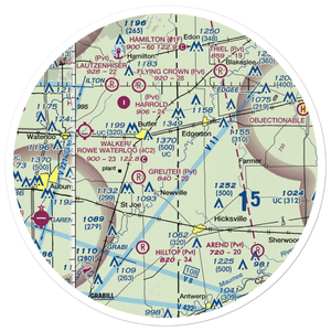 Kline Field (II02) VFR Sectional Sticker (30 mile)