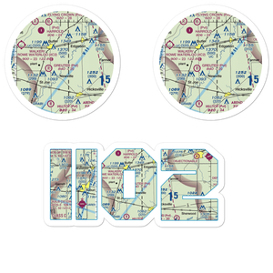 Kline Field (II02) VFR Sectional Sticker Pack