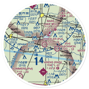 Wheeler Airport (IG05) VFR Sectional Sticker (20 mile)