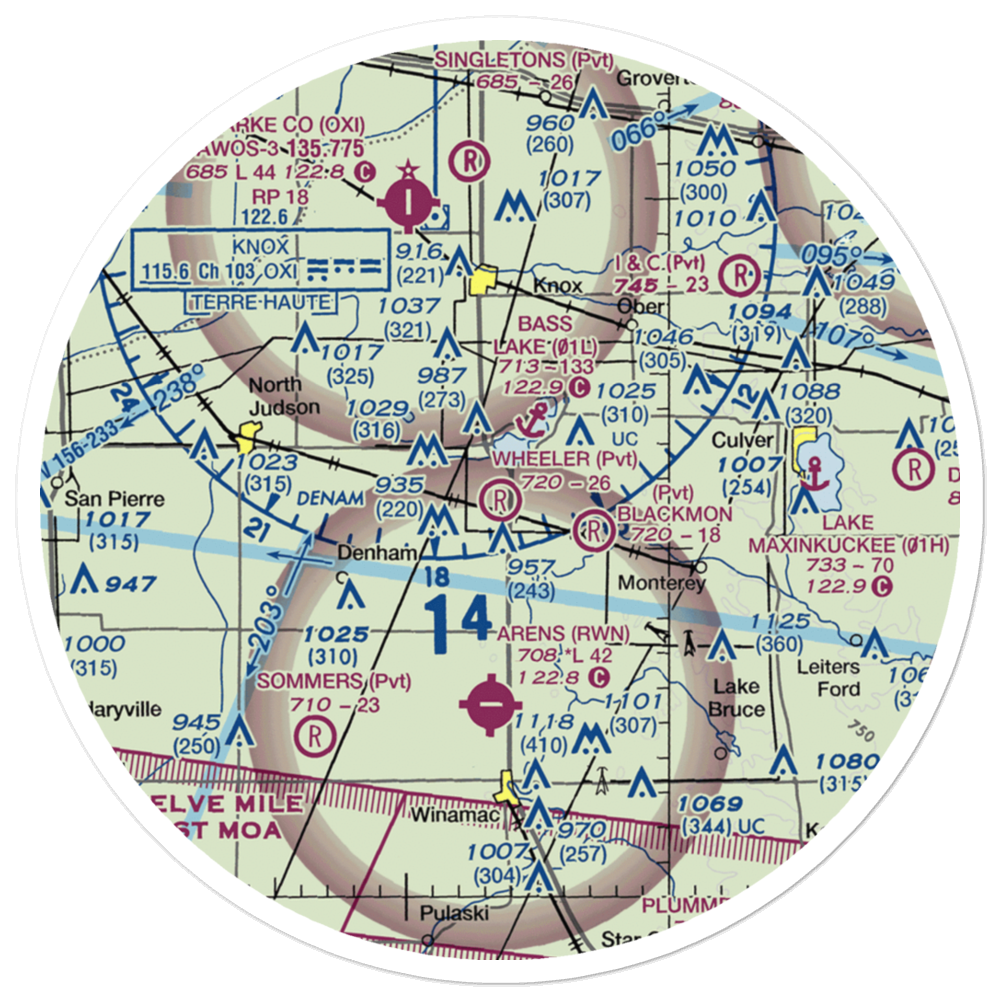 Wheeler Airport (IG05) VFR Sectional Sticker (30 mile) 