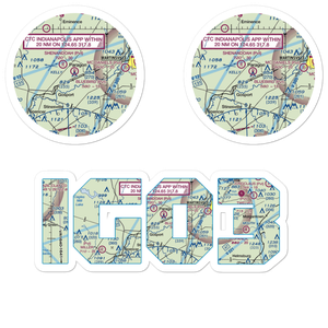 Bluebird Airport (IG03) VFR Sectional Sticker Pack