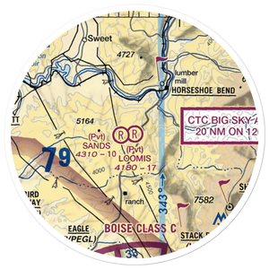 Loomis Airport (ID95) VFR Sectional Sticker (20 mile)