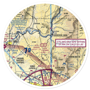 Loomis Airport (ID95) VFR Sectional Sticker (30 mile)