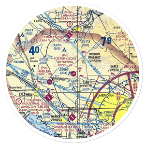Foster Field - Dzone Skydiving Airport (ID92) VFR Sectional Sticker (30 mile)