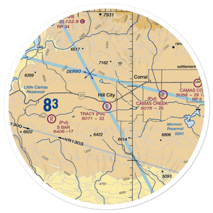 Tracy Ranch Airport (ID88) VFR Sectional Sticker (30 mile)