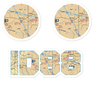 Tracy Ranch Airport (ID88) VFR Sectional Sticker Pack