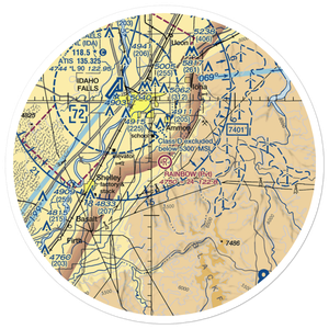 Rainbow Ranch Airport (ID87) VFR Sectional Sticker (30 mile)