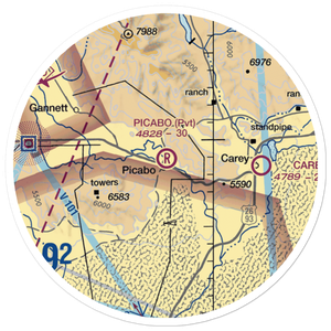 Picabo Airport (ID82) VFR Sectional Sticker (20 mile)