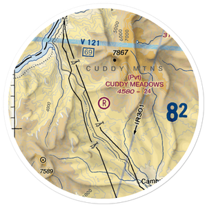 Cuddy Meadows Airport (ID77) VFR Sectional Sticker (20 mile)