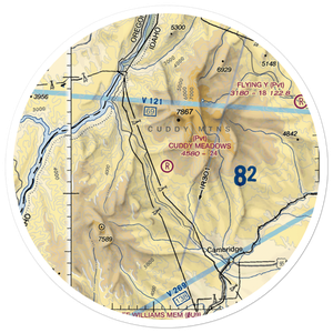 Cuddy Meadows Airport (ID77) VFR Sectional Sticker (30 mile)