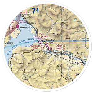 Riverlake Airport (ID75) VFR Sectional Sticker (30 mile)