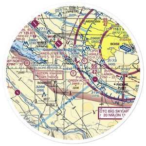 Green Acres Airport (ID68) VFR Sectional Sticker (30 mile)