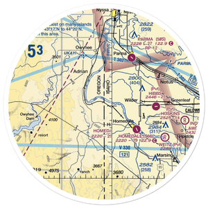 Richards Airport (ID63) VFR Sectional Sticker (30 mile)