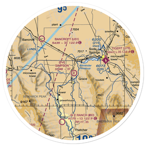 Simpson Airport (ID62) VFR Sectional Sticker (30 mile)