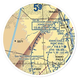 Q.B. One Airport (ID50) VFR Sectional Sticker (20 mile)