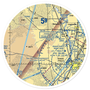 Q.B. One Airport (ID50) VFR Sectional Sticker (30 mile)