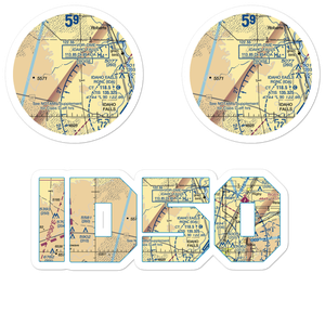 Q.B. One Airport (ID50) VFR Sectional Sticker Pack