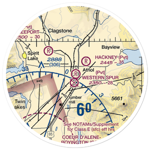 Western Spur Airport (ID48) VFR Sectional Sticker (20 mile)