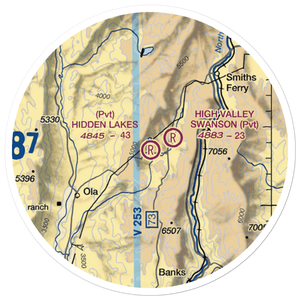 Hidden Lakes Airport (ID44) VFR Sectional Sticker (20 mile)