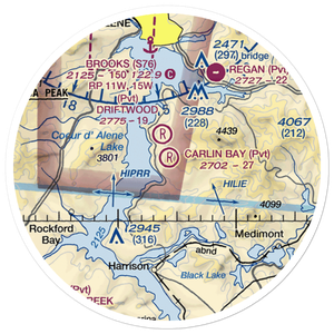 Carlin Bay Airport (ID43) VFR Sectional Sticker (20 mile)