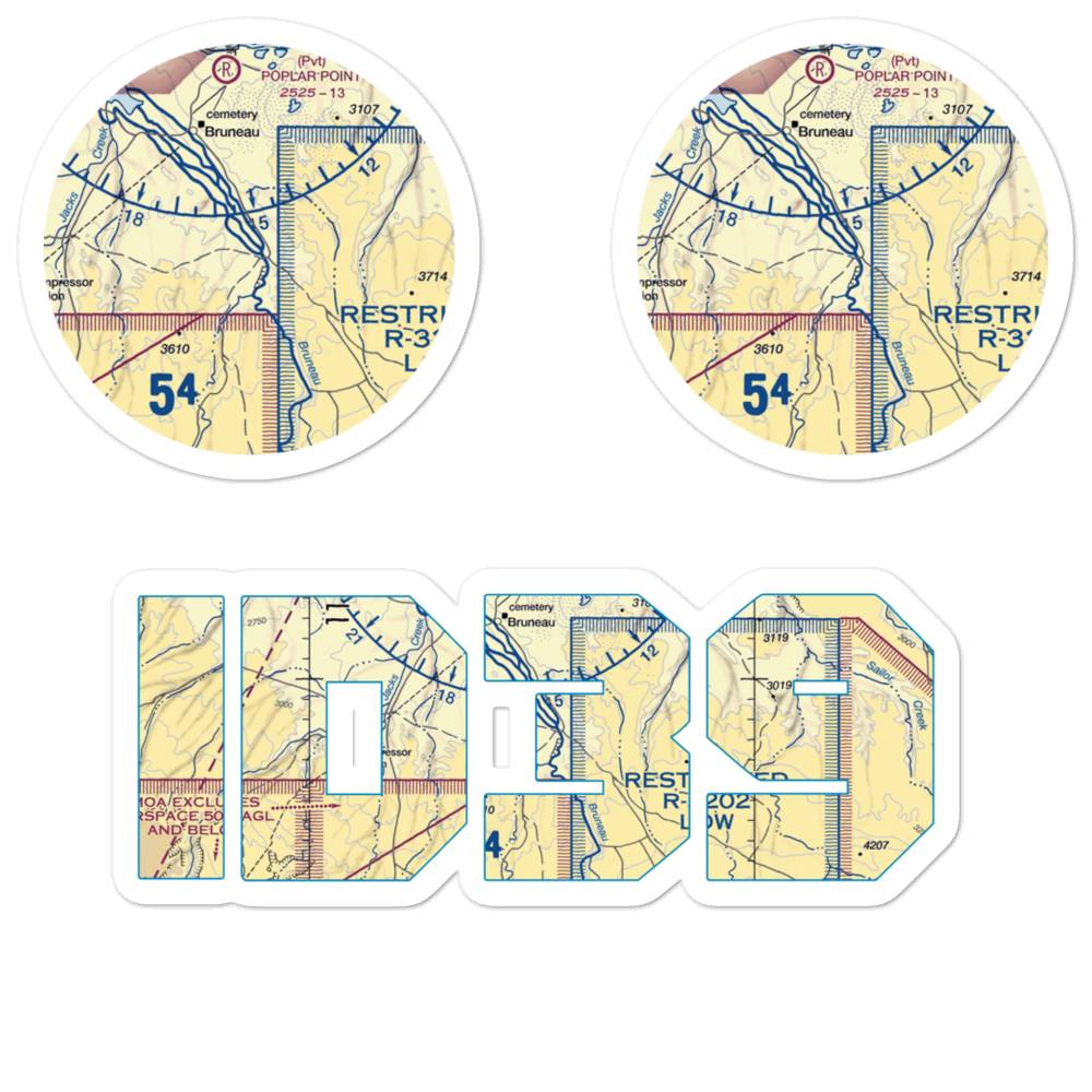 Owen Ranches Inc Airport (ID39) VFR Sectional Sticker Pack 