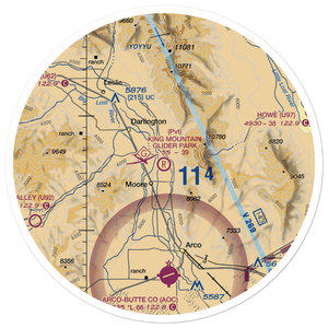 King Mountain Glider Park (ID36) VFR Sectional Sticker (30 mile)