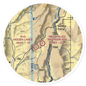 High Valley Swanson Airport (ID35) VFR Sectional Sticker (20 mile)