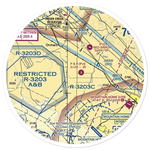 P And R Field (ID26) VFR Sectional Sticker (30 mile)